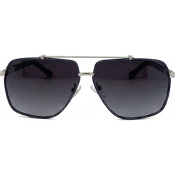 Enzo BB6321 C5 Ανδρικά Γυαλιά Ηλίου Aviator Μεταλλικά Ασημί με Μαύρο Φακό