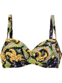 Solano Bikini Top Μαύρο Κίτρινο Πράσινο 50-1470D