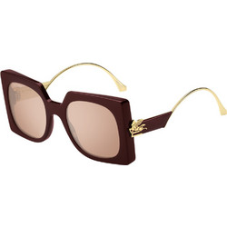 Etro 0026S LHF Γυναικεία Γυαλιά Ηλίου Τετράγωνα Χρυσό Μπορντό με Καφέ Φακό