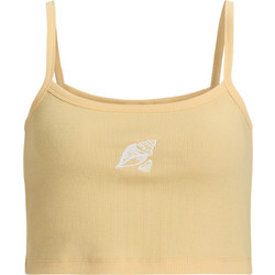 Roxy Γυναικείο Καλοκαιρινό Crop Top Ριπ Κίτρινο ERJKT04270-NEQ0