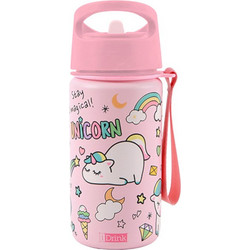 iDrink Unicorn Παιδικό Παγούρι Πλαστικό BPA Free Ροζ 500ml