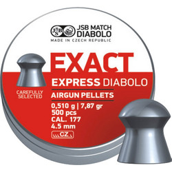 JSB Exact Express Βολίδες Pellets Αεροβόλου 4.52mm 0.51g / 7.87gr 500τμχ 546257-500