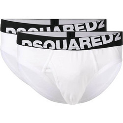 Dsquared2 Ανδρικά Σλιπ Βαμβακερά Λευκά 2Pack DCX670030-100