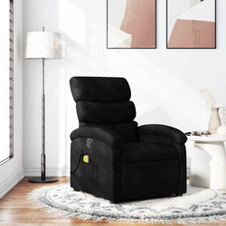 vidaXL Πολυθρόνα Relax με Υποπόδιο Ανακλινόμενη Μαύρη 3205811