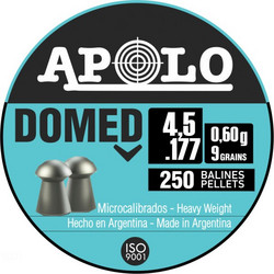 Apolo Domed Βολίδες Pellets Αεροβόλου 4.5mm Μολυβένιες 0.6g / 9gr 250τμχ