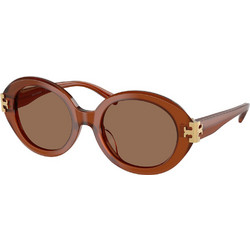Tory Burch TY7210U 317673 Γυναικεία Γυαλιά Ηλίου Στρογγυλά Κοκάλινα Καφέ με Καφέ Φακό