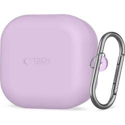 Tech-Protect Θήκη Σιλικόνης με Γάντζο για Samsung Galaxy Buds 4 / 4 Pro Λεβάντα