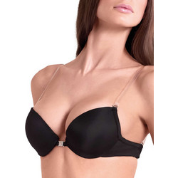 Lormar Joker Σουτιέν για Βαθύ Ντεκολτέ Push Up με Μπανέλα Μαύρο