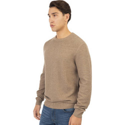 Double Ανδρική Πλεκτή Μπλούζα Μπεζ KNIT-8011