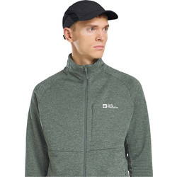 Jack Wolfskin Ανδρική Ζακέτα Φούτερ με Φερμουάρ Πράσινη A64898-6352