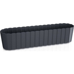 Prosperplast Boardee Case Γλάστρα Οβάλ Πλαστική Ανθρακί 58.7x14.4x13cm DDEC600-S433