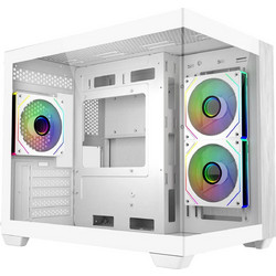 Cooler Master Elite 481 Wood White Mini Tower Κουτί Υπολογιστή με Πλαϊνό Παράθυρο