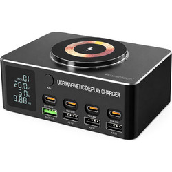 Powertech PT-1625 Βάση Φόρτισης με 4 Θύρες USB-A & 4 Θύρες USB-C 140W Quick Charge 4.0+ & Power Delivery