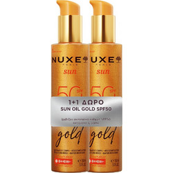 Nuxe Gold Λάδι Μαυρίσματος Προσώπου & Σώματος SPF50 2x150ml