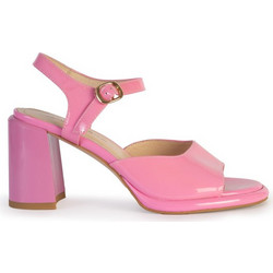 Versace 19V69 Γυναικεία Πέδιλα Λουστρίνι Ροζ με Χοντρό Χαμηλό Τακούνι AM4H926-1621