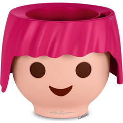 Lechuza Playmobil Αυτοποτιζόμενη Γλάστρα Εσωτερικού Χώρου Στρογγυλή Πλαστική Φούξια 21x15.75cm 19041