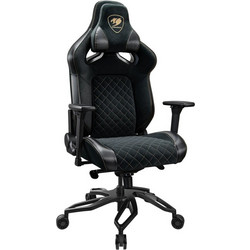 Cougar Titan Pro V2 Καρέκλα Gaming Δερματίνης με Ρυθμιζόμενα Μπράτσα Μαύρη Χρυσή