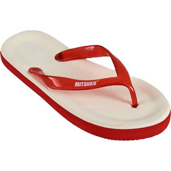 Mitsuko Γυναικείες Σαγιονάρες Λευκές Κόκκινες SA61410W
