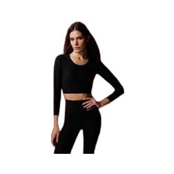 Baya Γυναικείο Αθλητικό Crop Top Μαύρο 44110