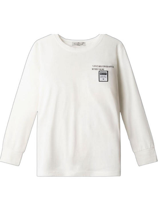 Hashtag Παιδικό T-Shirt Μακρυμάνικο Εκρού 267737