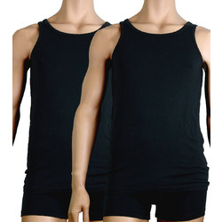 KYBBVS Αμάνικα Ανδρικά Φανελάκια Βαμβακερά Σετ 2Pack Μαύρα KB903