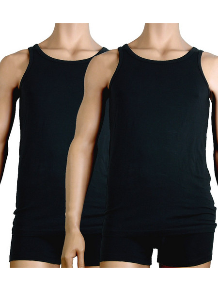 KYBBVS Αμάνικα Ανδρικά Φανελάκια Βαμβακερά Σετ 2Pack Μαύρα KB903