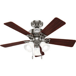 Hunter Beacon Hill MAPLE-CHERRY Ανεμιστήρας Οροφής 107cm 34W με Φως & Τηλεχειριστήριο Ασημί Καφέ