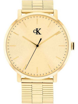 Calvin Klein Real Ανδρικό Ρολόι με Χρυσό Μεταλλικό Μπρασελέ SKU25200549