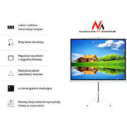 Maclean MC-608 Οθόνη Προβολής Projector Δαπέδου 4:3 240x180cm / 120"
