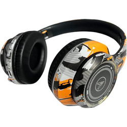 Graffiti A8 Ασύρματα Bluetooth Ακουστικά Over Ear Πολύχρωμα Πορτοκαλί