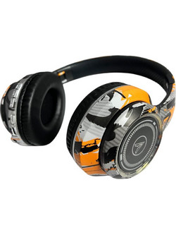 Graffiti A8 Ασύρματα Bluetooth Ακουστικά Over Ear Πολύχρωμα Πορτοκαλί