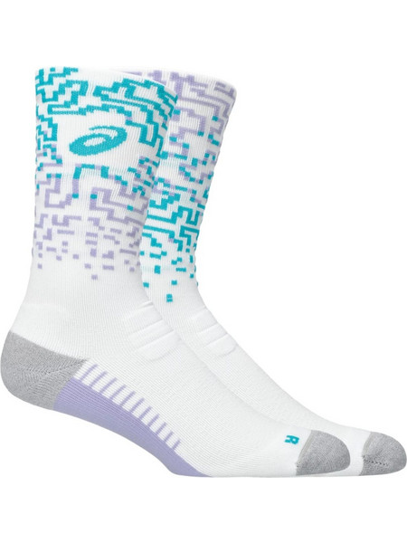 ASICS Performance Ανδρικές Κάλτσες Ψηλές με Σχέδια Λευκές 3013B285-102