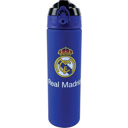 Back Me UP Real Madrid Παιδικό Παγούρι Πλαστικό BPA Free με Καλαμάκι Μπλε 700ml