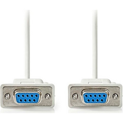 Nedis CCGL52055IV20 Καλώδιο Angle 90° RS-232 DB9 Female to RS-232 DB9 Female 2m White