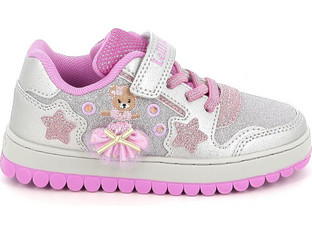 Lelli Kelly Mille Stelle Παιδικά Sneakers με Φωτάκια Ασημί Μωβ LKAL5710-AG66