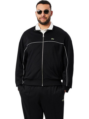 Lacoste Ανδρική Ζακέτα Φούτερ με Φερμουάρ Μαύρη 3SH0627-031