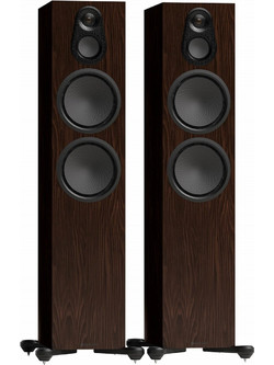 Monitor Audio Silver 500 8G Ζεύγος Ηχείων Hi-Fi Δαπέδου 250W 3 Δρόμων Walnut