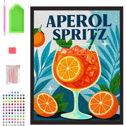 Splat Planet Aperol Spritz Καμβάς Diamond Painting Kit 30x40cm SP-DM-APEROL-S