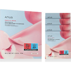 Anua Peach 70 Nacin Brightening Collagen Sheet Μάσκα Προσώπου για Ενυδάτωση & Λάμψη με Κολλαγόνο 4x38gr