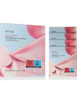 Anua Peach 70 Nacin Brightening Collagen Sheet Μάσκα Προσώπου για Ενυδάτωση & Λάμψη με Κολλαγόνο 4x38gr