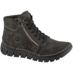 Rieker Γυναικεία Αρβυλάκια Suede Μαύρα 57502-45