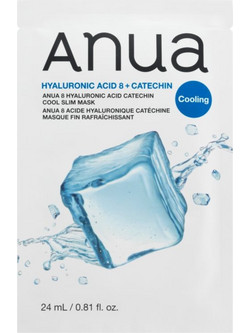 Anua 8 Hyaluronic Acid Catechin Cool Slim Sheet Μάσκα Προσώπου για Ενυδάτωση με Υαλουρονικό 24ml