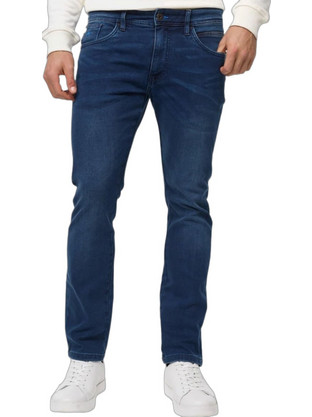 Indicode Coil Jogger Ανδρικό Τζιν Παντελόνι Ελαστικό Κανονική Εφαρμογή Navy Μπλε 059-00153
