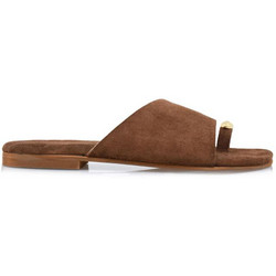 Tsakiris Mallas Γυναικεία Σανδάλια Suede Καφέ W41004151-534