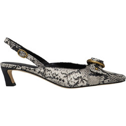 Michael Kors Γόβες Slingback με Λεπτό Χαμηλό Τακούνι Μπεζ Μαύρες 40T5JDMS1E-270