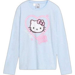 Bonprix Hello Kitty Παιδικό T-Shirt Μακρυμάνικο Γαλάζιο 944719