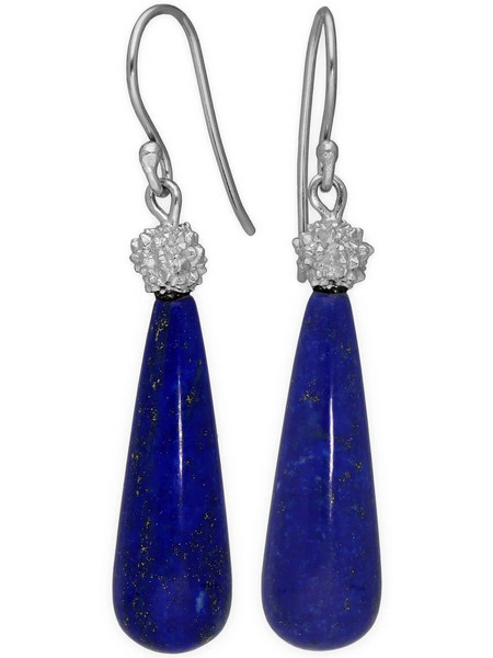 Emmanuela handcrafted for you Γυναικεία Σκουλαρίκια Κρεμαστά από Ασήμι 925 με Λάπις Λάζουλι 1386S
