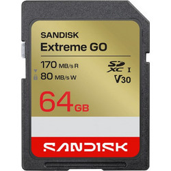Sandisk Extreme GO SDXC 64GB V30 UHS-I 170MB/s