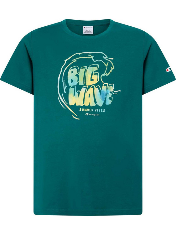Champion Παιδικό T-Shirt Κοντομάνικο Πράσινο 307590-GS511