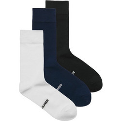 Jack & Jones Bamboo Ανδρικές Κάλτσες Ψηλές Λευκές Navy Μπλε Μαύρες 3Pack 12301513